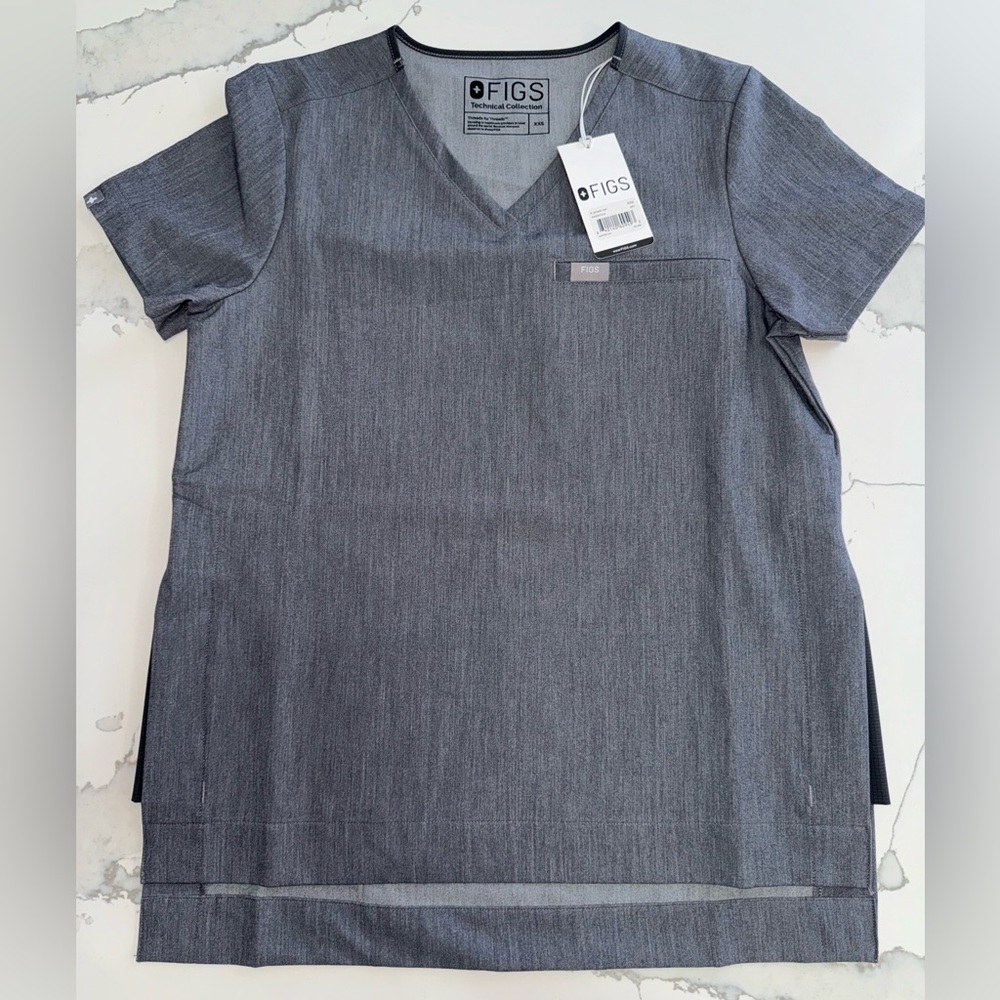 NWT Figs Graphite Grey Benna XXS Scrub Top Limited Edition Color